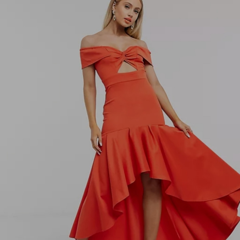 High low dress with bow detail